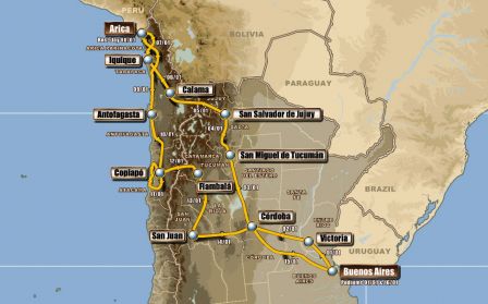 Parcours 2011 Dakar, janv. 2011 Parcours 2011 Dakar