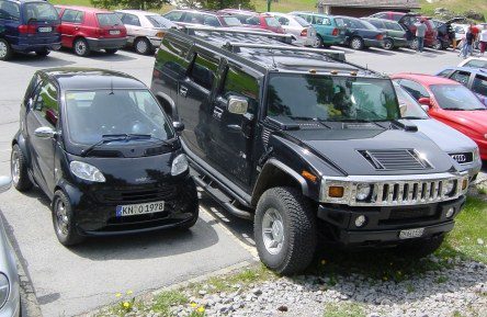 Smart contre Hummer