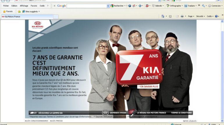Kia Garantie 7 ans ses voitures