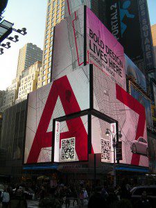 Publicité Audi A7 sur Time Square