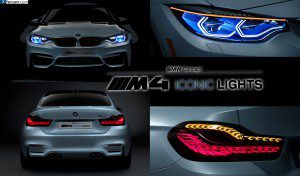 BMW M4 Iconic Lights avec un éclairage mélangeant Laser et OLED