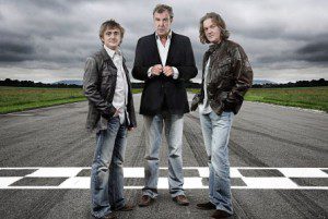 Ex Top Gear Richard Hammond, Jeremy Clarkson et James May.