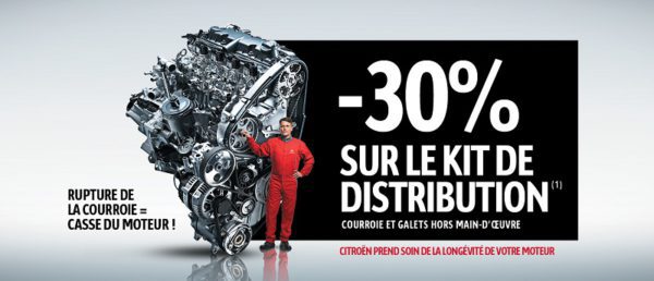 Forfait remplacement kit distribution avec 30 % de remise