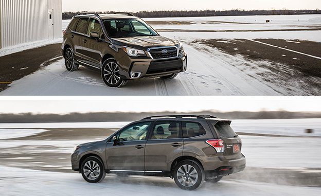 Subaru Forester 2017 dans la neige