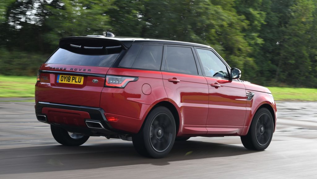 Vue arrière range Rover Sport