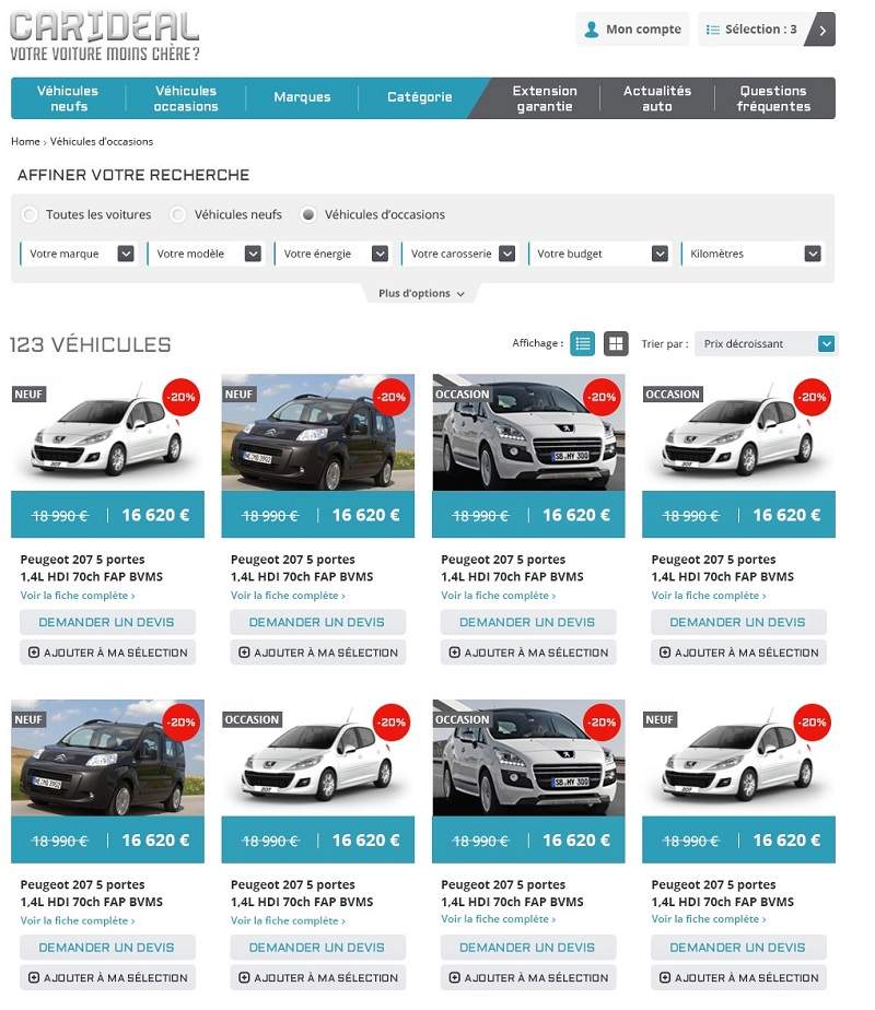 Comment vendre sa voiture d'occasion ? Carideal site de vente de voiture en ligne