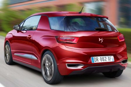 Vue arrière la Citroen DS3 2016