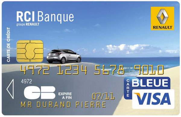 Carte de crédit Visa de Renault