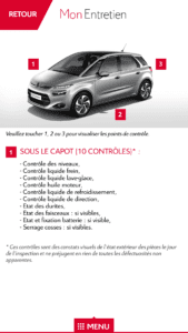 Application Citroen Mon entretien